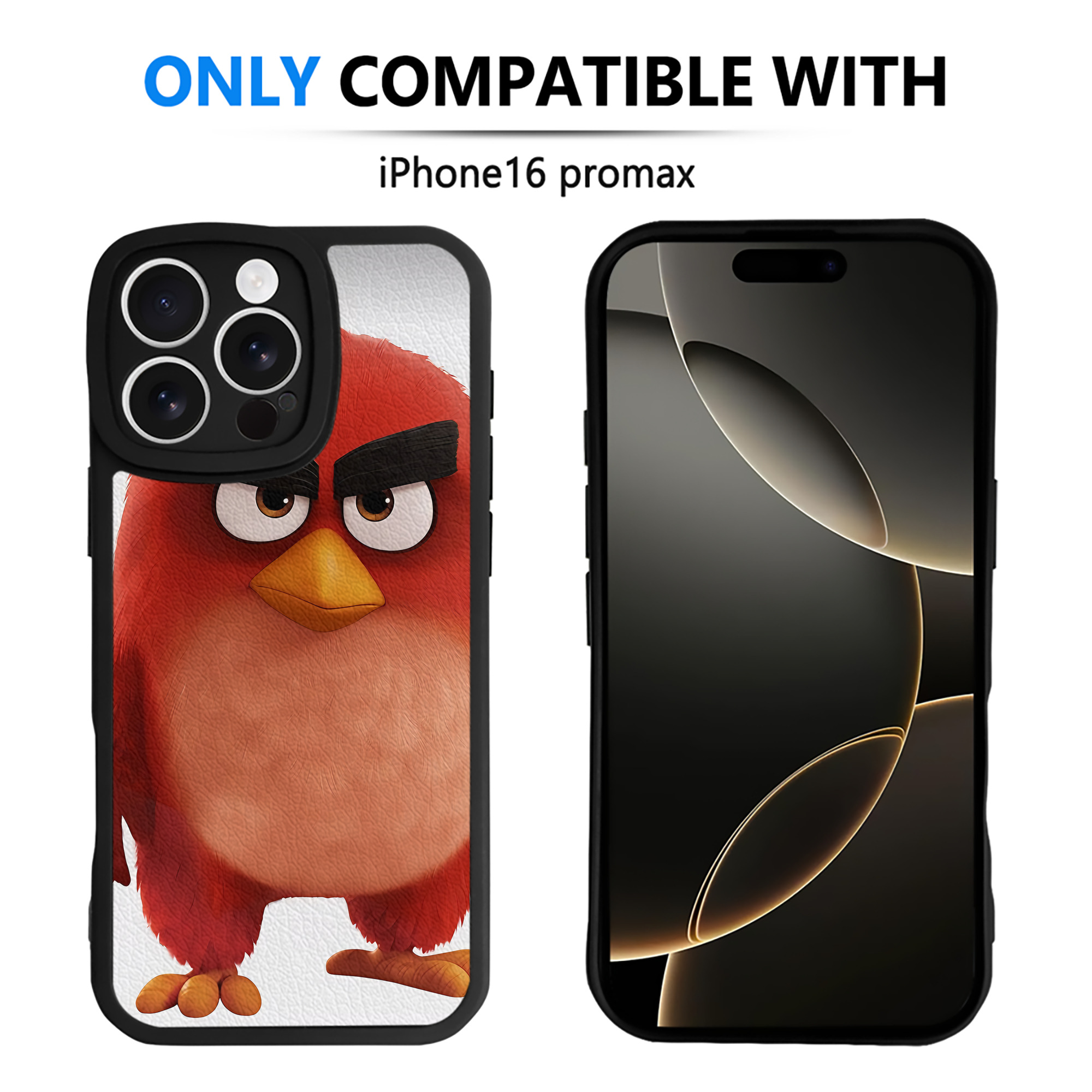 （画像用） Angry Birds アングリーバード 【iPhone 16シリーズ対応】シリコンスマホケース（レザー調） 材質：シリコン